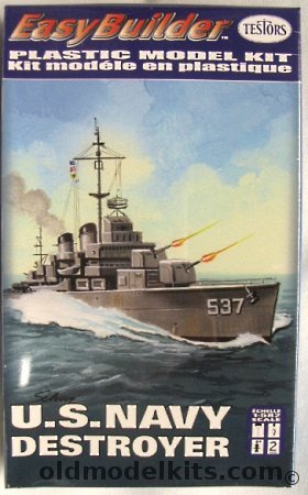 Testors 1/668 WWII Destroyer Fletcher Class - (USS The Sullivans DD-537 Ex-Hawk) plastic model kit